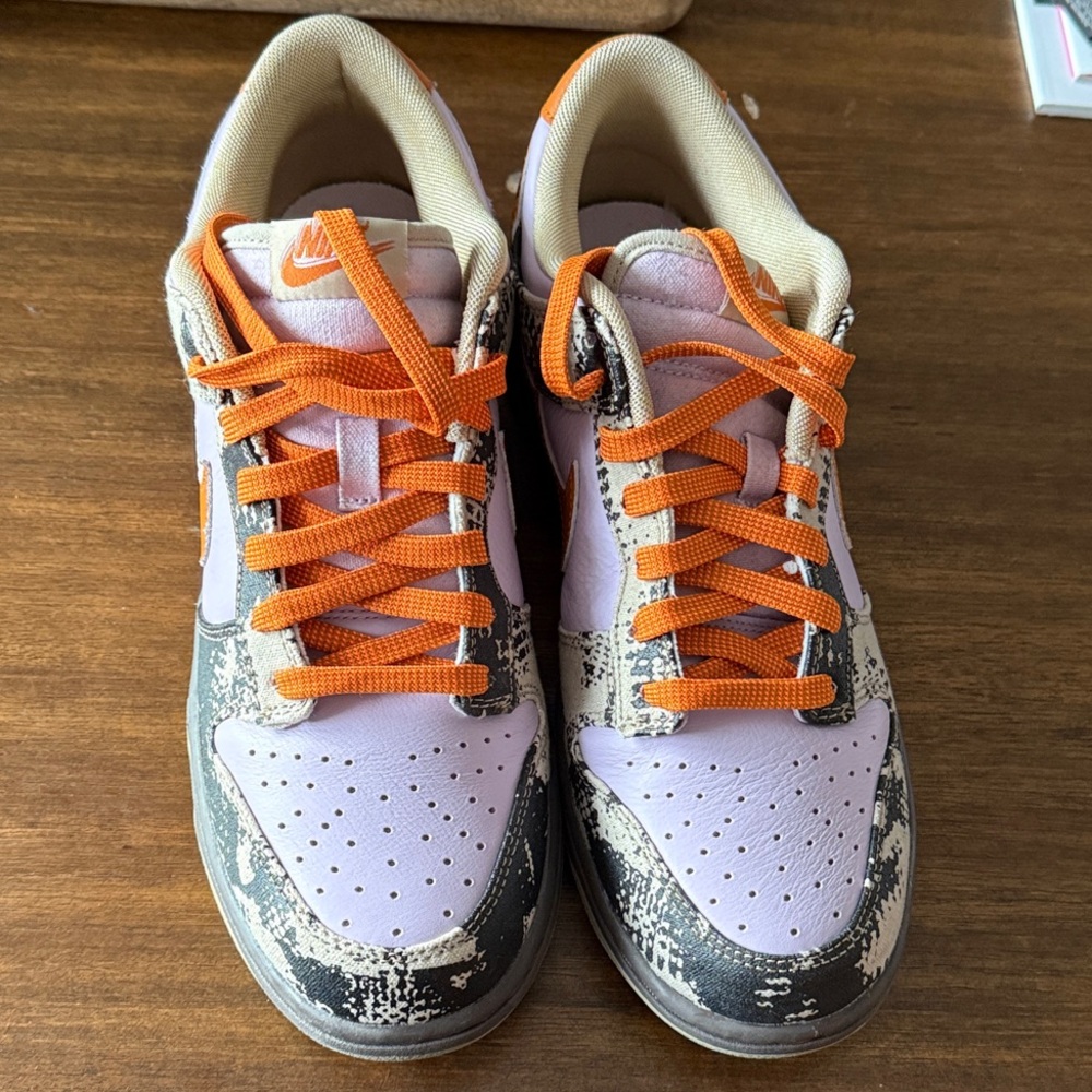 Nike Sneakers with Orange and Purple Accents